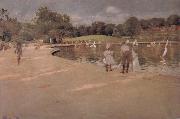 William Merritt Chase The boat in the park oil painting